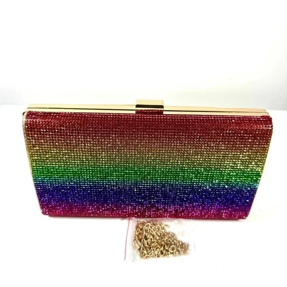 NWT Glamour Crystal Evening Clutch Purse - Picture 3 of 8